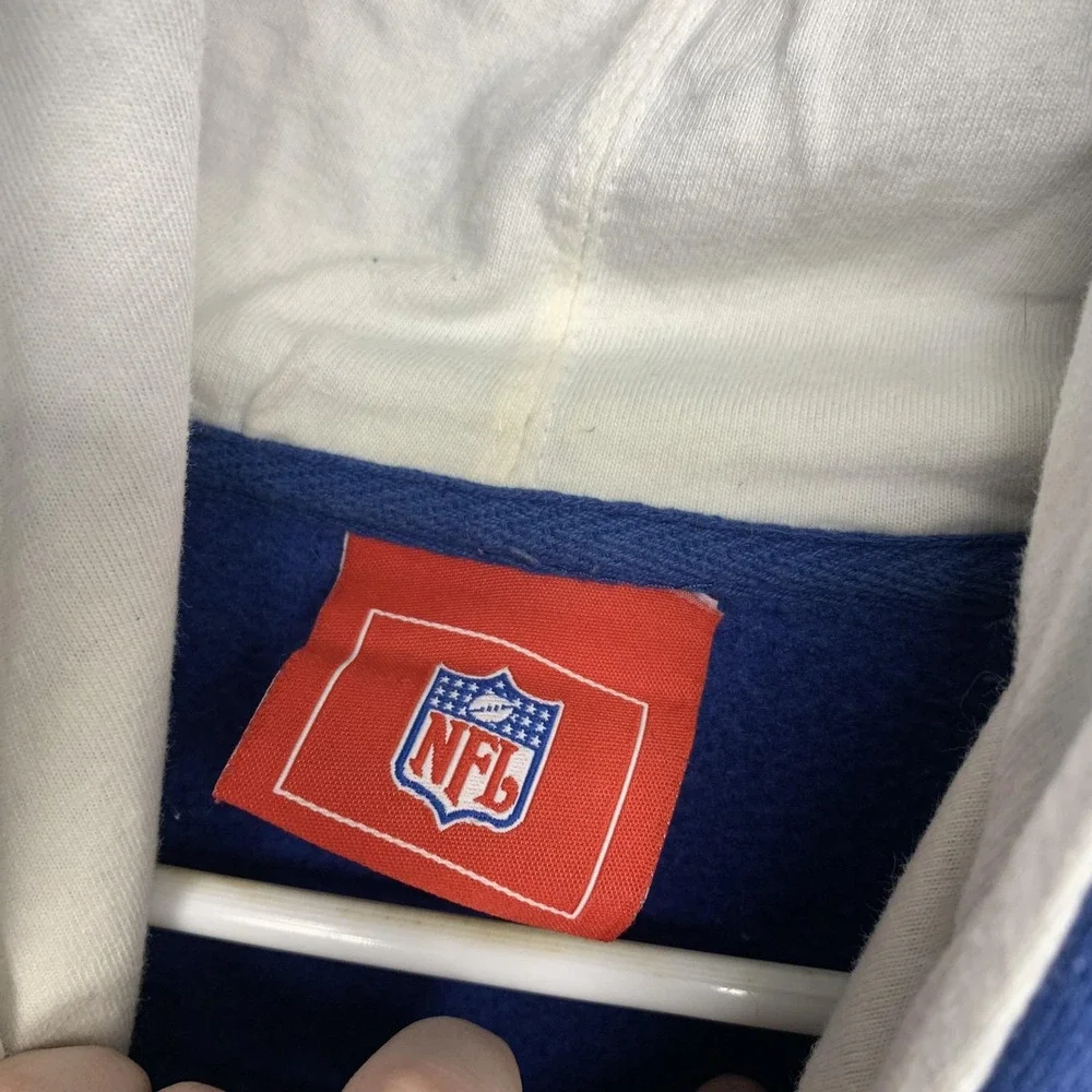 Indianapolis Colts Hoodie Mens Large Blue White NFL Football Sweatshirt Pullover